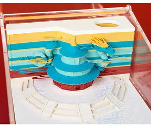 Oração do templo do céu para o palácio do ano novo, museu do palácio presentes culturais e criativos, 3D 3D Memo Book Model, escultura em papel Mem