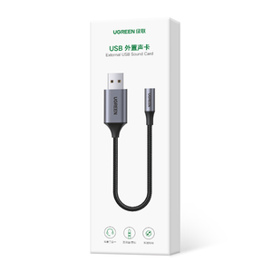 UGREEN CM477 Tarjeta de Sonido Externa USB 2 en 1, Adaptador de <span class=keywords><strong>Audio</strong></span> USB a Jack de 3.5mm, Adaptador USB a Aux con Cable Trenzado de Nailon para <span class=keywords><strong>iPhone</strong></span> - Product Image 6