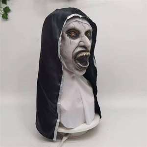 Halloween Scary Nun Latex Mask Halloween Horror Mask Theme Party Decoration Stage Performance Decorative Props - Product Image 1