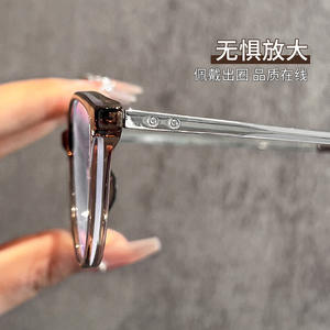 Montura de Gafas Danyang Cat Eye 8064 para Mujer, Montura Completa de Metal, Protección Anti-UV y Luz Azul, Lentes de PC - Product Image 3