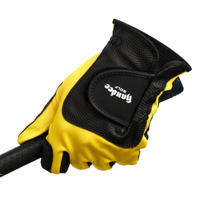 Gant de golf Handee pour droitier, noir et jaune, en microfibre antidérapante, à enfiler, unisexe, avec personnalisation de la taille - Product Image 2