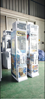 Mini machine de jeu d'arcade à grue à monnayeur, vitrine métallique pour cadeaux