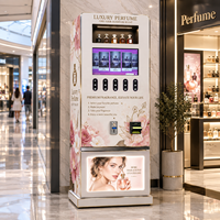 Mesin Penjual Parfum Otomatis Dubai 24 Jam, Kapasitas 10 Botol, Bersertifikasi CE, Dapat Disesuaikan untuk Stasiun dan Klub Kelas Atas