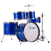 Instrument de percussion musical de haute qualité, batterie acoustique de 5 pièces, batterie pour enfants, filles, enfants, à vendre