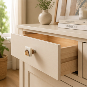 Tirador Rectangular de Latón AK con Acabado Multicolor y Detalles de Piedra y Madera, de Calidad Premium para Muebles de Hogar y Cocina - Product Image 2