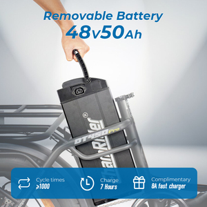 Chamrider DT450 Prêt à être expédié Vélo électrique à pneus larges de 20 pouces avec batterie amovible longue portée 48V 50ah pour la <span class=keywords><strong>livraison</strong></span> de nourriture - Product Image 3