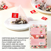 Thé aux pêches certifié ISO de qualité supérieure, directement de l'usine de Bozhou, mélange de fruits naturels, sans sucre, sans caféine, en sachets