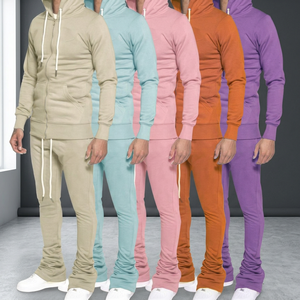 Chándal de Invierno para Hombre, Ecológico, con Capucha, Transpirable, 100% Algodón, Diseño 2 en 1, Forro Polar Grueso - Product Image 3