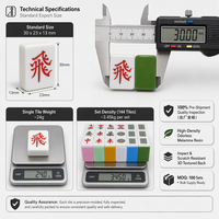 Zunbao Singapur-Version Melamin-Mahjong-Set mit 40-mm-Steinen und PVC-Farbbox-Verpackung, anpassbar
