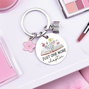 Llavero de Metal con Diseño de Libro, Divertido y Bonito, con Logotipo Personalizado, Esmaltado, Regalo para Lectores, Mujeres y Hombres, Colgante de Amistad, Temática Literaria - Product Image 3