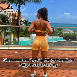 Shorts d'entraînement sans couture pour femmes, leggings de yoga à haute élasticité, fessier galbé, vêtements de sport pour la salle de sport, Ropa Deportiva Mujer - Product Image 3