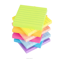 Notes autocollantes autocollantes 3x3 po aux couleurs vives pour le bureau avec un super pouvoir de collage