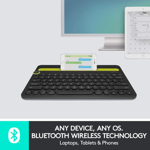 Clavier sans fil <span class=keywords><strong>Logitech</strong></span> <span class=keywords><strong>K480</strong></span> 2,4 GHz à membrane, 88 touches, indicateur de batterie 24 mois, pour ordinateur portable et déploiement informatique - Product Image 6