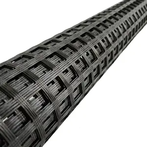 150-30KN pet geogrid production line sell polyester geogrid for road construction