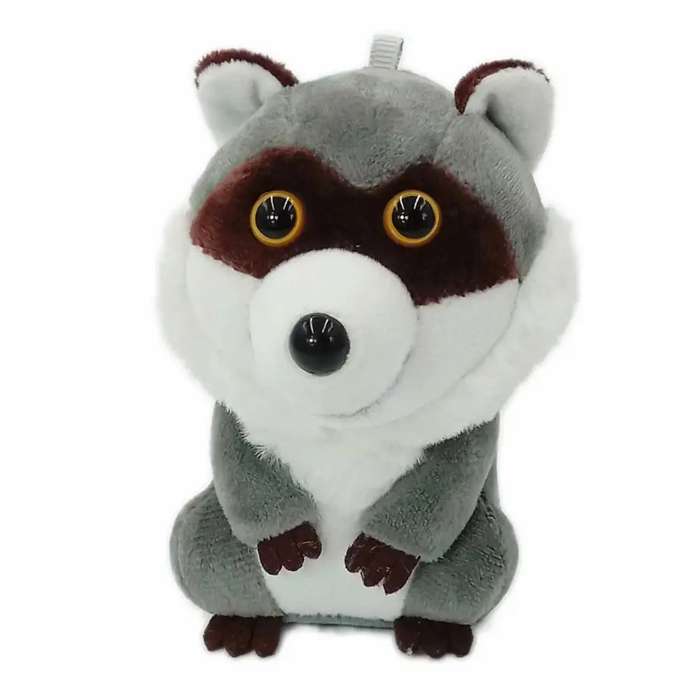 Peluche de raton laveur gris, étiquette privée, de Zoo, peluche, LOGO personnalisé, bon marché, pour enfants, peluche douce