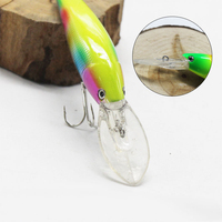 Leurre dur flottant Minuno à longue queue de 9 cm/7 g avec perles sonores internes et streamer, en ABS, pour la pêche en mer et la pêche à la carpe