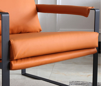 Fauteuil en métal pour bureau, maison et salon, siège rembourré, design classique et décontracté, confortable, structure robuste