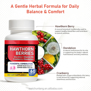 Capsules de Soutien à la Beauté et au Bien-être Adulte : <span class=keywords><strong>Complexe</strong></span> de Baies d'Aubépine, Vitamine B6, <span class=keywords><strong>Uva</strong></span> <span class=keywords><strong>Ursi</strong></span> et Pissenlit à Haute Efficacité - Product Image 2
