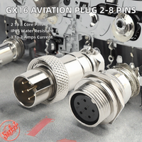 Prise d'alimentation industrielle aviation réversible 2-8 cœurs, option multi-cœurs, ouverture en laiton 16 mm, indice de protection IP65, 3P, alliage de zinc, 300V