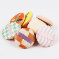 Éponge de maquillage épaisse très douce pour usage humide/sec, sans latex, avec coussin d'air, design bonbon de coton, lavable et portable