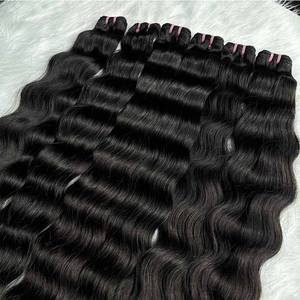 Extensiones de Cabello Humano Natural al Por Mayor, Cabello Camboyano Natural Ondulado, Cabello Virgen Vietnamita con Cutícula Alineada - Product Image 1
