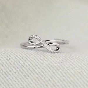 Anello Infinity T0255 da Donna, Placcato Oro con Zirconia Cubica, Gioiello alla Moda, Idea Regalo - Product Image 2