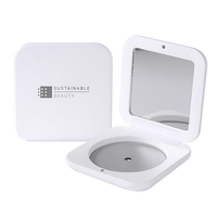 Rond blanc bambou simple fard à paupières étui Compact poudre conteneur écologique vide surbrillance fard à joues emballage