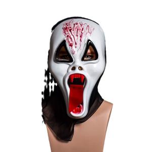 Venta al por mayor de fábrica Juguetes de Halloween Hombre Cara completa Prop Monografía Diablo Grito Mueca Muerte Máscara de terror - Product Image 5