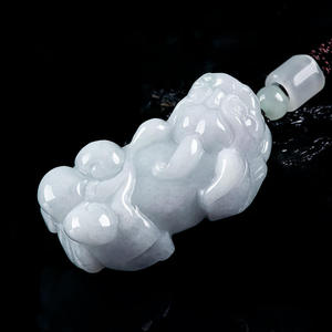 Pendentif en jade naturel de Birmanie Pixiu, bijoux pour femmes, besties mythiques, style chinois, cadeau avec certificat d'évaluation PX45 - Product Image 2