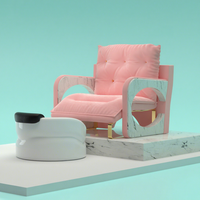 Fauteuil de pédicure KingShadow style trône en acier inoxydable, luxe, pour salon de beauté, spa, dossier réglable, drainage automatique