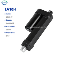 Actionneur linéaire étanche IP67 de haute qualité 12V 24V à balais, charge maximale 1200N, moteur électrique CC à aimant permanent 4000 tr/min, CE RoHS