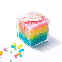 Contenedores de plástico personalizados para alimentos, aperitivos, galletas, pasteles, dulces, barra de acrílico, postre, galleta de Navidad, caja de embalaje de Chocolate