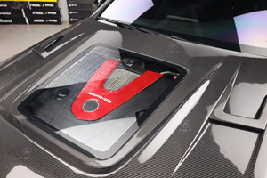 Imp phong cách sợi carbon mui xe cho Mercedes Benz W205 C63 C Class 2013 + sợi carbon động cơ mui xe Bìa - Product Image 5