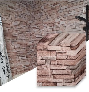 Autocollants muraux en briques 3D autocollants, panneaux muraux en <span class=keywords><strong>PVC</strong></span> insonorisants et souples pour la décoration des maisons, des appartements et des salles de sport - Product Image 2