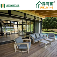 Lukliving Fenêtres à auvent en aluminium à double vitrage avec fenêtres à auvent en bois