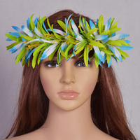 Pemasok pabrik HL0004B-4 50 CM ikat kepala Spider Lily beludru buatan 5 warna Aksesori dekorasi Hawaii bunga tropis