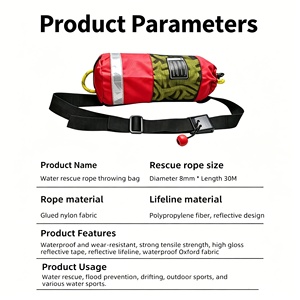 Bolsa <span class=keywords><strong>de</strong></span> <span class=keywords><strong>Rescate</strong></span> Acuática <span class=keywords><strong>de</strong></span> Alta Resistencia <span class=keywords><strong>de</strong></span> 30 Metros, Línea <span class=keywords><strong>de</strong></span> Vida Flotante <span class=keywords><strong>de</strong></span> Alta Visibilidad Profesional, Bolsa <span class=keywords><strong>de</strong></span> Cintura Reflectante, Salvavidas <span class=keywords><strong>de</strong></span> Acción Rápida - Product Image 2