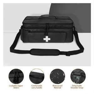 Sac médical - Trousse de premiers soins vide, trousse d'<span class=keywords><strong>urgence</strong></span>, sac d'infirmière, organisateur de médicaments grande capacité avec plusieurs compartiments - Product Image 2