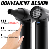 CROSSGUN Nouveau Mini Ventilateur Turbo Électrique Portable Vertical, Petite Turbine Éolienne pour Ordinateur, Barbecue, Collecteur de Poussière et Nettoyeur d'Air