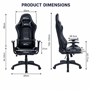 <span class=keywords><strong>Silla</strong></span> de juego giratoria personalizada OEM con función de refrigeración de cuero negro y marco de metal para corredores y jugadores - Product Image 2