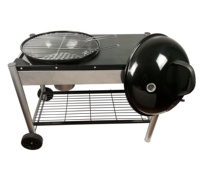 Garden Party extérieur de haute qualité grand Barbecue robuste Table chariot bouilloire barbecue sans fumée avec thermomètre