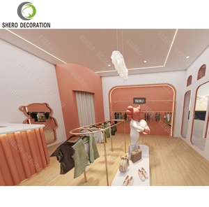 Baby Shop Design Custom Kids Clothing Store Display Rack Clothing Display Fixture Garment Stand For Kids Clothing Store Showcase - Product Image 5