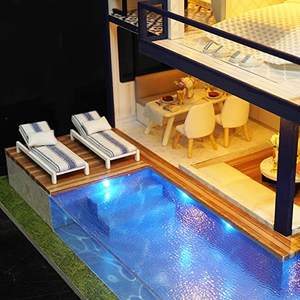 Kit <span class=keywords><strong>de</strong></span> <span class=keywords><strong>casa</strong></span> <span class=keywords><strong>de</strong></span> <span class=keywords><strong>muñecas</strong></span> a prueba <span class=keywords><strong>de</strong></span> polvo y música, bricolaje, a escala 1:24, habitación creativa, regalo para amigos y adultos, apartamento - Product Image 5