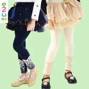 Cute Young Girls Leggings Wholesale Kids Tight Leggings-- Leggings With Skirt, Girls Pants