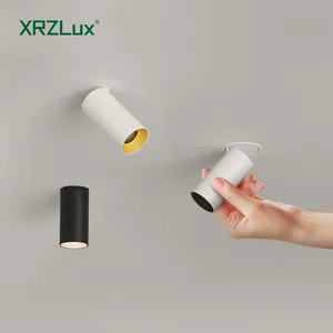 XRZLux Mini luz redonda montada en superficie ajustable para hotel, sala de estar, Mini luz empotrada COB, foco Led de techo de 8W