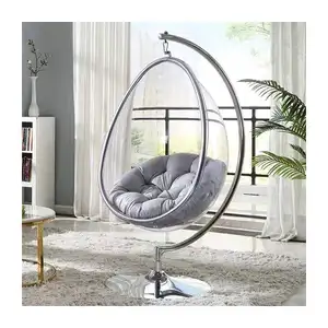 Cadeira de bolha com suporte, cadeira de bolhas de pendurar para sala de estar, confortável e transparente