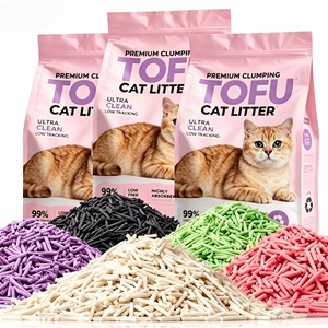Flushable Tofu Cat Litter Water Soluble Septic Safe Household Cat <b>Sand</b> - Product Image 1
