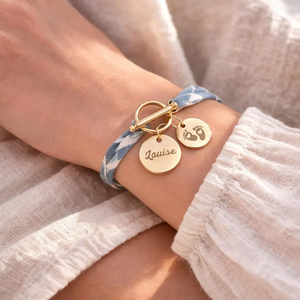 <span class=keywords><strong>Bracelet</strong></span> <span class=keywords><strong>personnalisé</strong></span> en ruban Liberty avec nom gravé au laser, <span class=keywords><strong>bracelet</strong></span> floral <span class=keywords><strong>personnalisé</strong></span> pour femmes et filles, bijoux cadeaux - Product Image 4