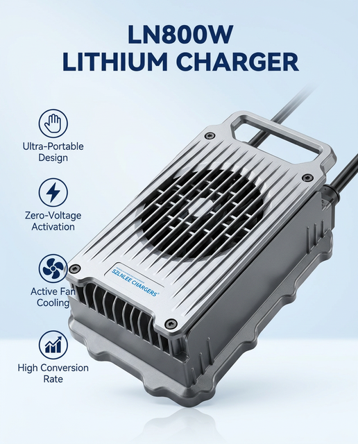 52V Battery Charger LNLEE 58.8V 5A 8A 10A 15A Smart Fast Charger for 14S Li-ion Battery Electric Scooter E-bike