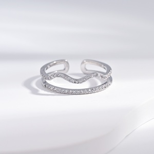custom plata 925 <b>sterling</b> <b>silver</b> <b>adjustable</b> minimalist <b>ring</b> everyday gold plated Round Brilliant Cut gemstone <b>rings</b> for women - Product Image 3